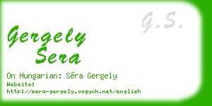 gergely sera business card