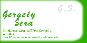 gergely sera business card